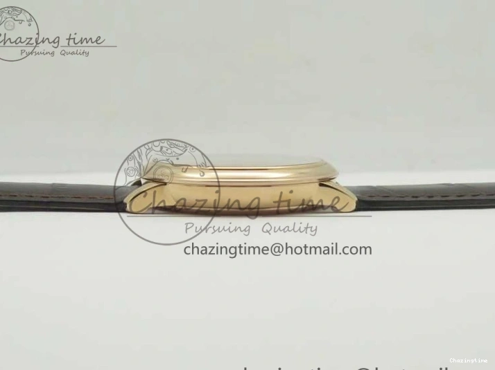 0124 Durable De Ville RG MKF 1:1 Best Edition Silver Dial Diamonds Markers on Brown Leather Strap MIYOTA 9015 V 8047